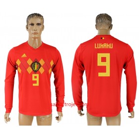 Belgien Fodboldtrøjer Romelu Lukaku 9 Hjemmebanesæt VM 2018 Langærmet