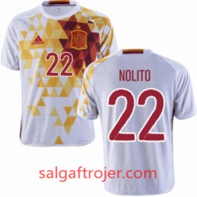 Spanien Fodboldtrøjer NOLITO Udebanesæt Euro 2016 Kort ærmer