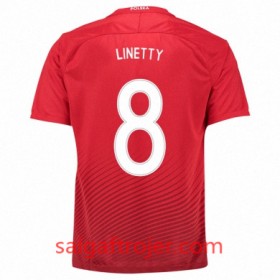 Polen Fodboldtrøjer KAROL LINETTY Udebanesæt Euro 2016 Kort ærmer