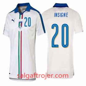 Italien Fodboldtrøjer LORENZO INSIGNE Udebanesæt Euro 2016 Kort ærmer