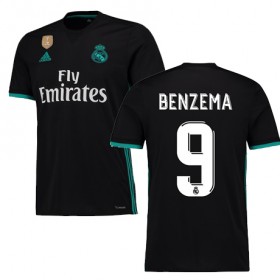 Real Madrid Fodboldtrøjer BENZEMA Udebanesæt 2017/18 Kort ærmer