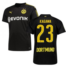 Borussia Dortmund Fodboldtrøjer KAGAWA Udebanesæt 2017/18 Kort ærmer