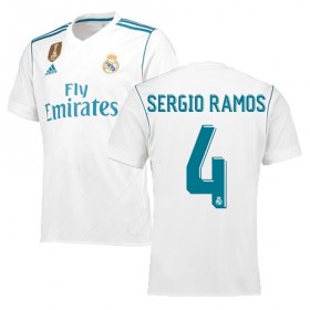 Real Madrid Fodboldtrøjer SERGIO RAMOS Hjemmebanesæt 2017/18 Kort ærmer