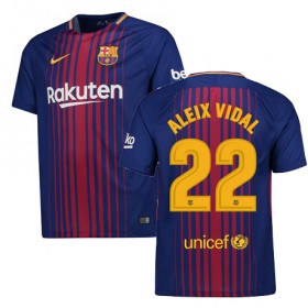 FC Barcelona Fodboldtrøjer Aleix Vidal Hjemmebanesæt 2017/18 Kort ærmer