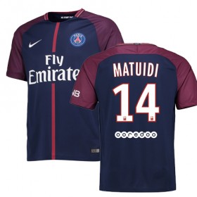 Paris Saint-Germain Fodboldtrøjer BLAISE MATUIDI Hjemmebanesæt 2017/18 Kort ærmer