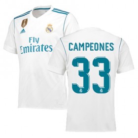 Real Madrid Fodboldtrøjer Campeones 33 Hjemmebanesæt 2017/18 Kort ærmer