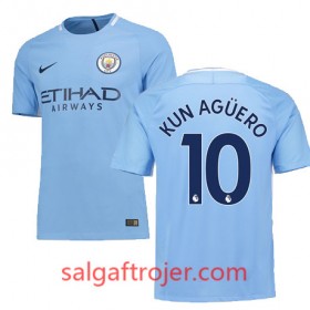 Manchester City Fodboldtrøjer KUN AGUERO Hjemmebanesæt 2017/18 Kort ærmer
