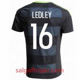 Wales Fodboldtrøjer JOE LEDLEY Udebanesæt Euro 2016 Kort ærmer