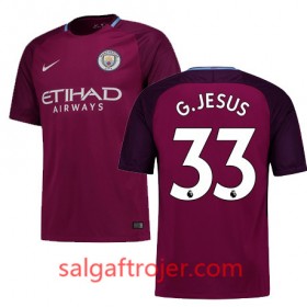 Manchester City Fodboldtrøjer JESUS Udebanesæt 2017/18 Kort ærmer