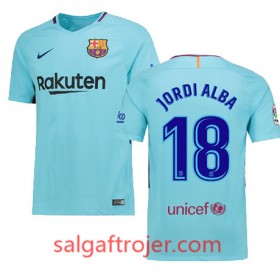 FC Barcelona Fodboldtrøjer JORDI ALBA Udebanesæt 2017/18 Kort ærmer