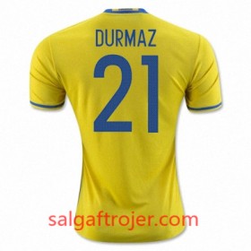 Sverige Fodboldtrøjer JIMMY DURMAZ Hjemmebanesæt Euro 2016 Kort ærmer