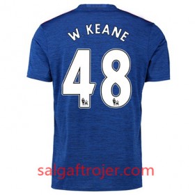 Manchester United Fodboldtrøjer W KEANE Udebanesæt 2017/18 Kort ærmer