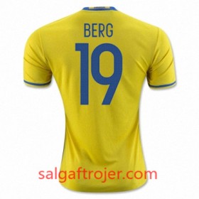 Sverige Fodboldtrøjer MARCUS BERG Hjemmebanesæt Euro 2016 Kort ærmer