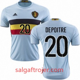 Belgien Fodboldtrøjer LAURENT DEPOITRE Udebanesæt Euro 2016 Kort ærmer