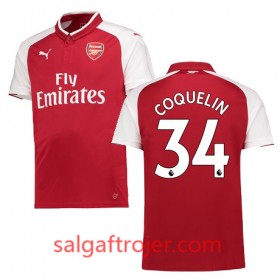 Arsenal Fodboldtrøjer COQUELIN Hjemmebanesæt 2017/18 Kort ærmer
