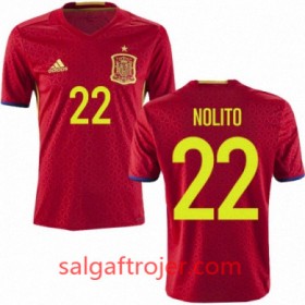 Spanien Fodboldtrøjer NOLITO Hjemmebanesæt Euro 2016 Kort ærmer