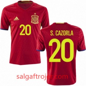 Spanien Fodboldtrøjer SANTI CAZORLA Hjemmebanesæt Euro 2016 Kort ærmer