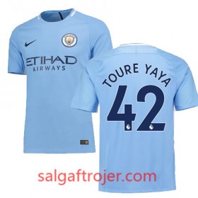 Manchester City Fodboldtrøjer TOURE YAYA Hjemmebanesæt 2017/18 Kort ærmer