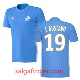 Olympique de Marseille Fodboldtrøjer LUIZ GUSTAVO Udebanesæt 2017/18 Kort ærmer