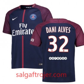 Paris Saint-Germain Fodboldtrøjer DANI ALVES Hjemmebanesæt 2017/18 Kort ærmer