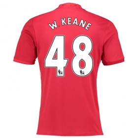 Manchester United Fodboldtrøjer W KEANE Hjemmebanesæt 2017/18 Kort ærmer