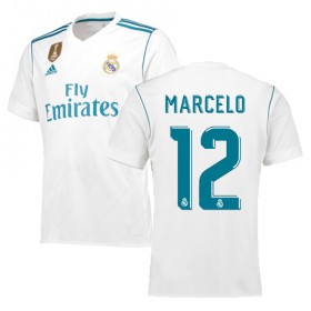 Real Madrid Fodboldtrøjer MARCELO Hjemmebanesæt 2017/18 Kort ærmer