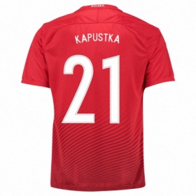 Polen Fodboldtrøjer BARTOSZ KAPUSTKA Udebanesæt Euro 2016 Kort ærmer