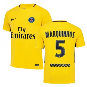Paris Saint-Germain Fodboldtrøjer MARQINHOS Udebanesæt 2017/18 Kort ærmer