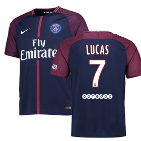 Paris Saint-Germain Fodboldtrøjer LUCAS MOURA Hjemmebanesæt 2017/18 Kort ærmer