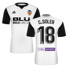 Valencia CF Fodboldtrøjer C SOLER Hjemmebanesæt 2017/18 Kort ærmer