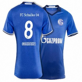 FC Schalke 04 Fodboldtrøjer GORETZKA Hjemmebanesæt 2017/18 Kort ærmer