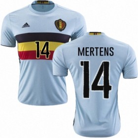 Belgien Fodboldtrøjer DRIES MERTENS Udebanesæt Euro 2016 Kort ærmer