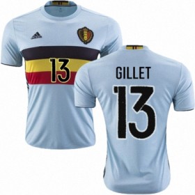 Belgien Fodboldtrøjer JEAN FRANCOIS GILLET Udebanesæt Euro 2016 Kort ærmer
