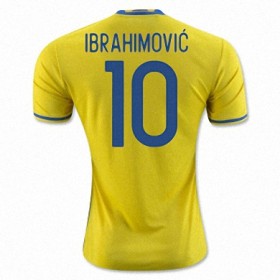 Sverige Fodboldtrøjer ZLATAN IBRAHIMOVIC Hjemmebanesæt Euro 2016 Kort ærmer