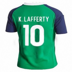 Nordirland Fodboldtrøjer KYLE LAFFERTY Hjemmebanesæt 2016/17 Kort ærmer