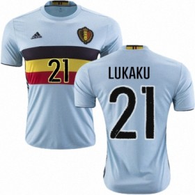 Belgien Fodboldtrøjer JORDAN LUKAKU Udebanesæt Euro 2016 Kort ærmer