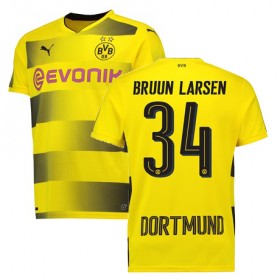 Borussia Dortmund Fodboldtrøjer BRUUN LARSEN Hjemmebanesæt 2017/18 Kort ærmer