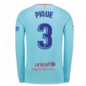 FC Barcelona Fodboldtrøjer Gerard Pique 3 Udebanesæt 2017/18 Langærmet