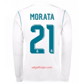 Real Madrid Fodboldtrøjer Alvaro Morata 21 Hjemmebanesæt 2017/18 Langærmet