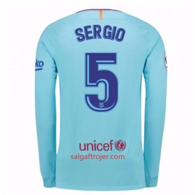 FC Barcelona Fodboldtrøjer Sergio Busquets 5 Udebanesæt 2017/18 Langærmet