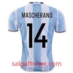 Argentina Fodboldtrøjer MASCHERANO Hjemmebanesæt 2016/17 Kort ærmer