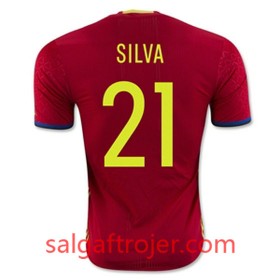 Spanien Fodboldtrøjer SILVA Hjemmebanesæt Euro 2016 Kort ærmer