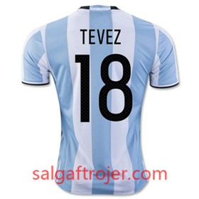 Argentina Fodboldtrøjer TEVEZ Hjemmebanesæt 2016/17 Kort ærmer