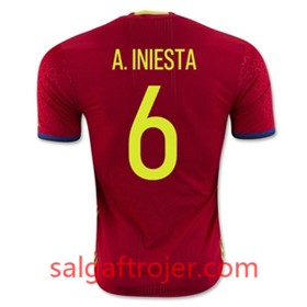 Spanien Fodboldtrøjer A INIESTA Hjemmebanesæt Euro 2016 Kort ærmer