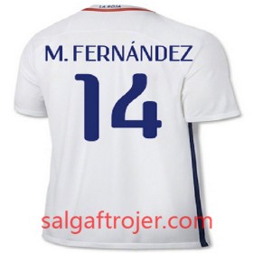 Chile Fodboldtrøjer M FERNANDEZ Udebanesæt 2016/17 Kort ærmer