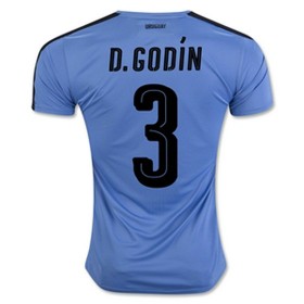 Uruguay Fodboldtrøjer Diego Godín Hjemmebanesæt 2016/17 Kort ærmer