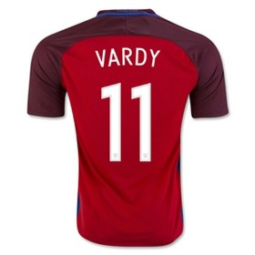 England Fodboldtrøjer VARDY Udebanesæt 2016/17 Kort ærmer