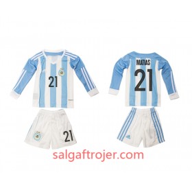 Argentina Fodboldtrøjer Matias 21 Børn Hjemmebanesæt 2016 Langærmet