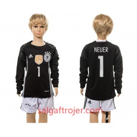 Tyskland Fodboldtrøjer Neuer 1 Målmand Børn Hjemmebanesæt 2017 Langærmet
