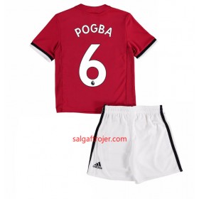 Manchester United Fodboldtrøjer Paul Pogba 6 Børn Hjemmebanesæt 2017/18 Kort ærmer